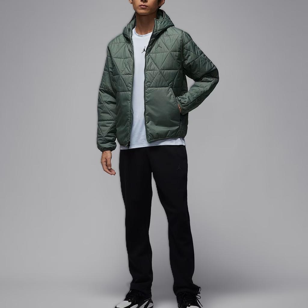 Jordan As M J Tf Sprt Stmt Mdwt Hooded Zipper Solid Color Long Sleeve Cotton Jacket Men jackets FZ3163-351