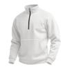 Mens Waffle Knit High Neck Half-Zip Pullover Hoodie Loose Fit Casual Outdoor Long Sleeve Sweatshirt