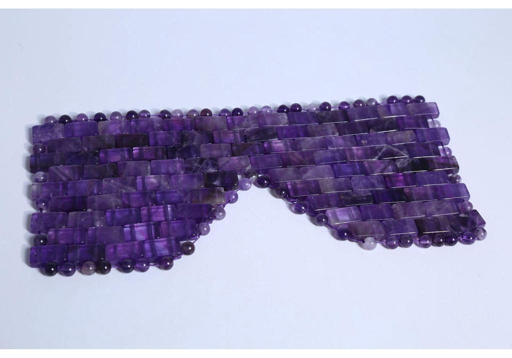 Natural Stone Pink Crystal Jade Eye Mask
