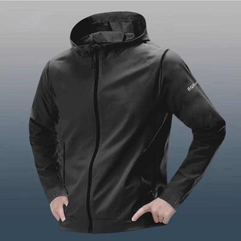 Foreign Trade Surplus Sports-Style Windbreaker Men's Spring Outdoor Casual Set Hooded Jacket and Long Pants Two-Piece Set Jacket