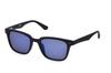 POLICE SPLE01 U28B 52 Polarized Sunglasses for Men: UV Protection, Lightweight, Wellington Style, Matte Black Frame, Polarized Smoke Mirror Blue