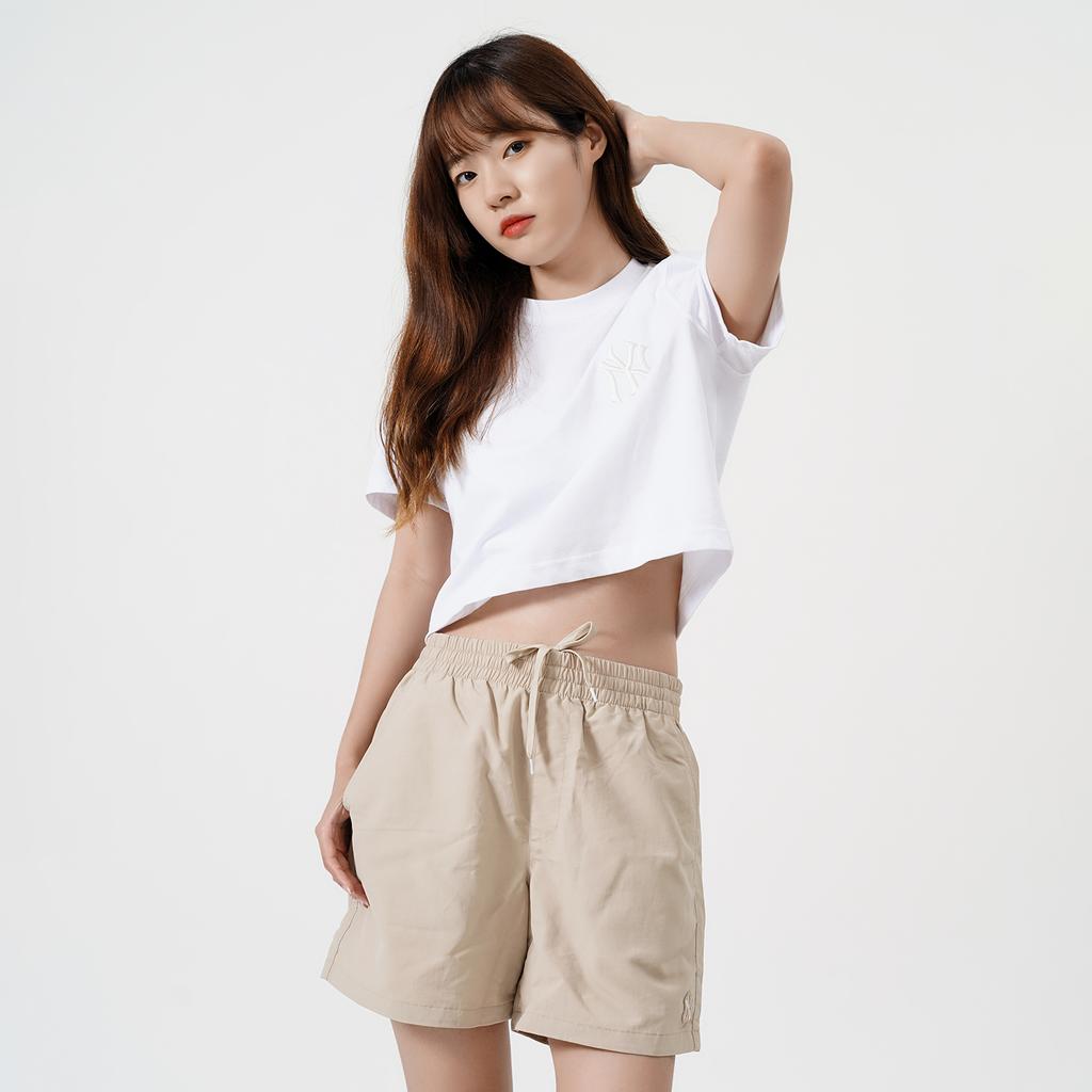 New MLB Casual Shorts Unisex Beige Yellow 3ASMB0223-50BGS