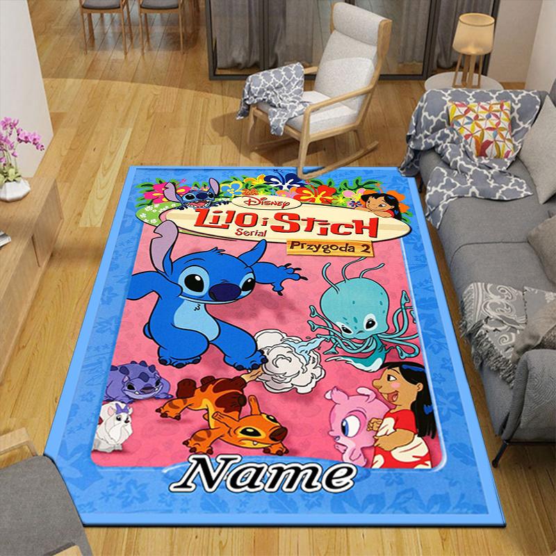 Custom 1Pc Lilo Stitch Adventure Rug Office Carpet Indoor Outdoor Entrance Doormat Nonslip Soft And Comfortable Living Room D916300