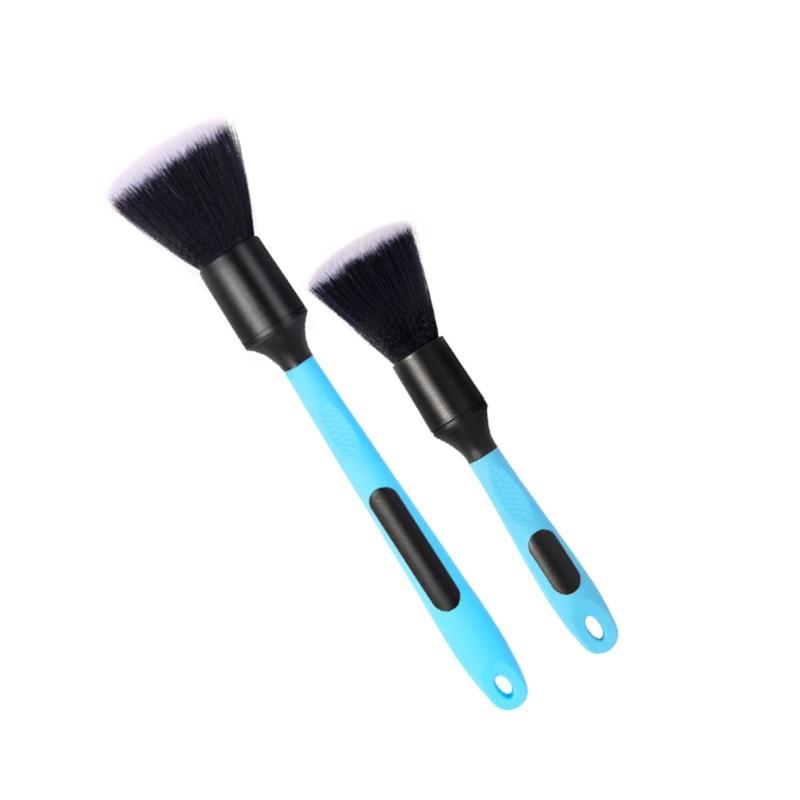Multipurpose Cleaning Brush Kit Including Soft and Hard Bristles for Safe Scrubbing on Car and Household Items