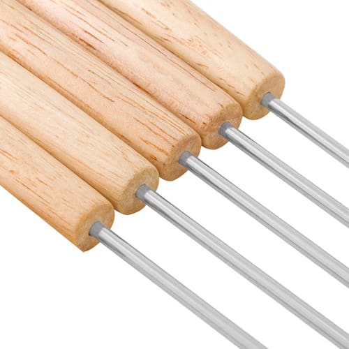 Sengin No Ya Petit Chocolat Chocolate Fondue Forks and Cheese Fondue Picks (24cm Long) with Wooden Handles, Set of 6