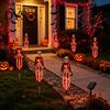 Indoor Wall Hanging Ornaments Solar Halloween Bat Garden Lights, Realistic Skeleton Pathway Decor, Waterproof LED 3D Bone Props Spooky Stake Light for