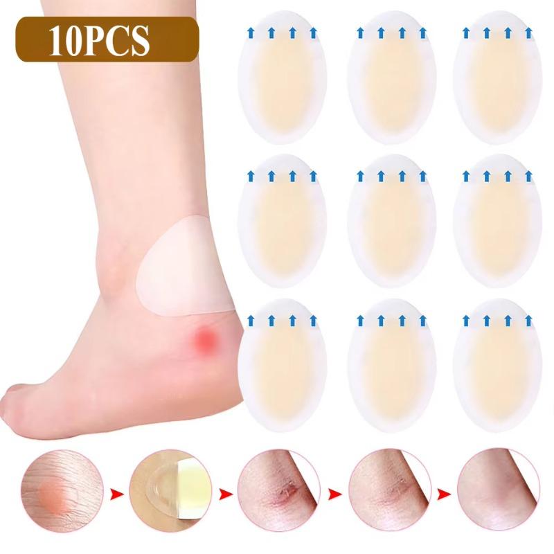 10pcs Hydrocolloid Foot Protection Blister Patch Anti-Abrasive Foot Invisible Heel Patch Camping Equipment Hiking Accessories