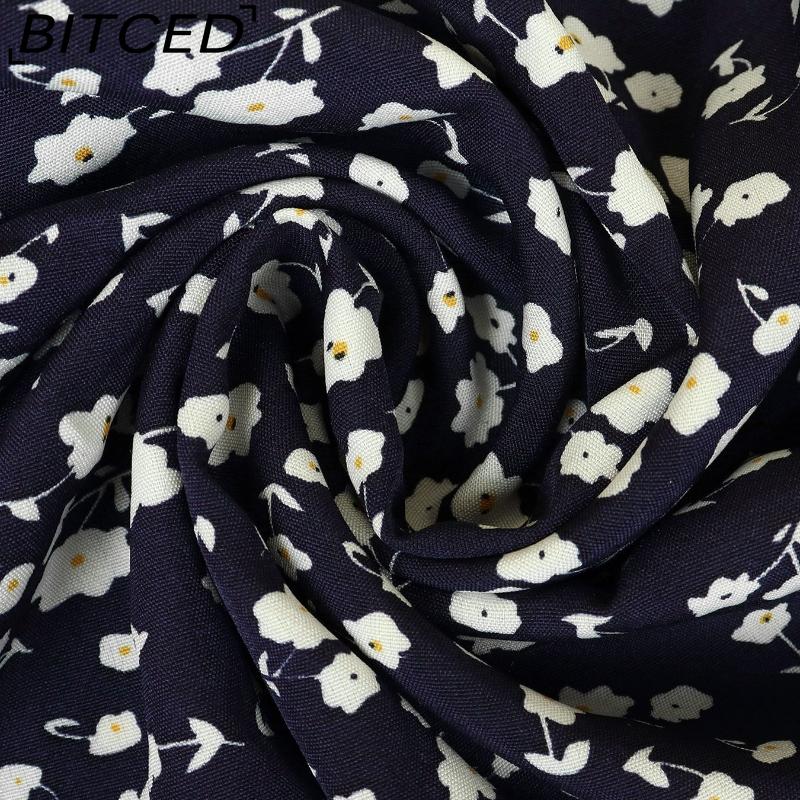 BITCED Plus Size Women's Sun Dress Summer Floral Short-Sleeve Wrap V-Neck A-Line Dress