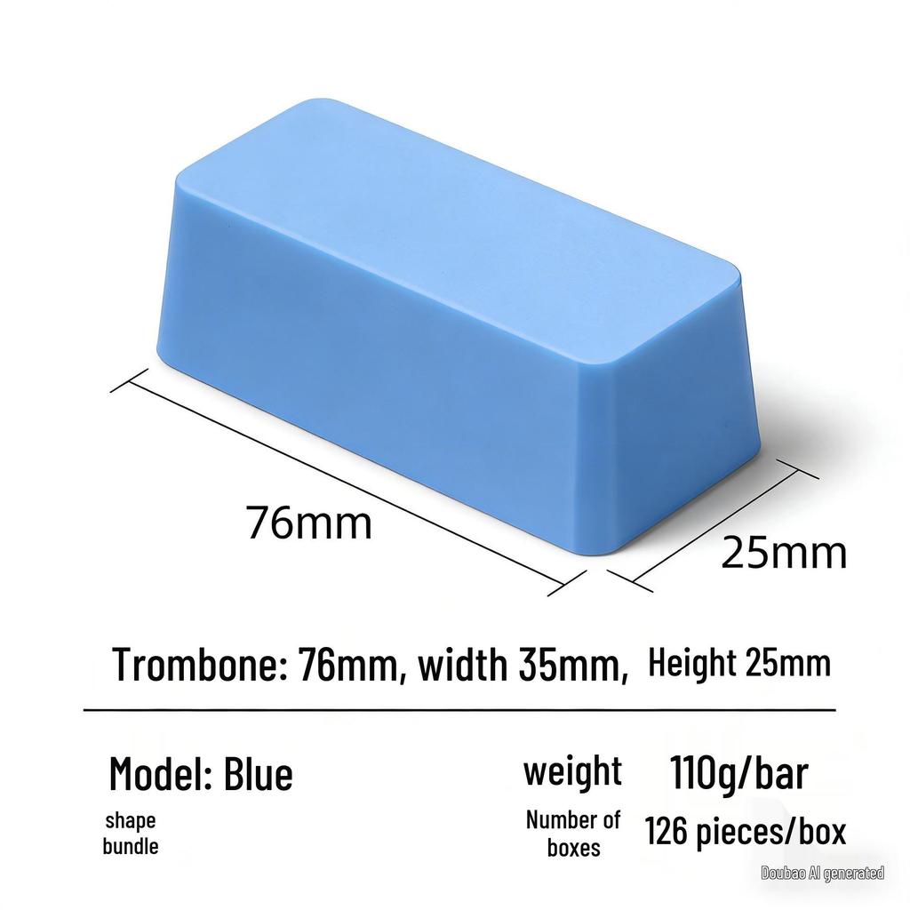 Stainless Steel Polishing Wax Set: Red, Black, Blue, White, Green Wax