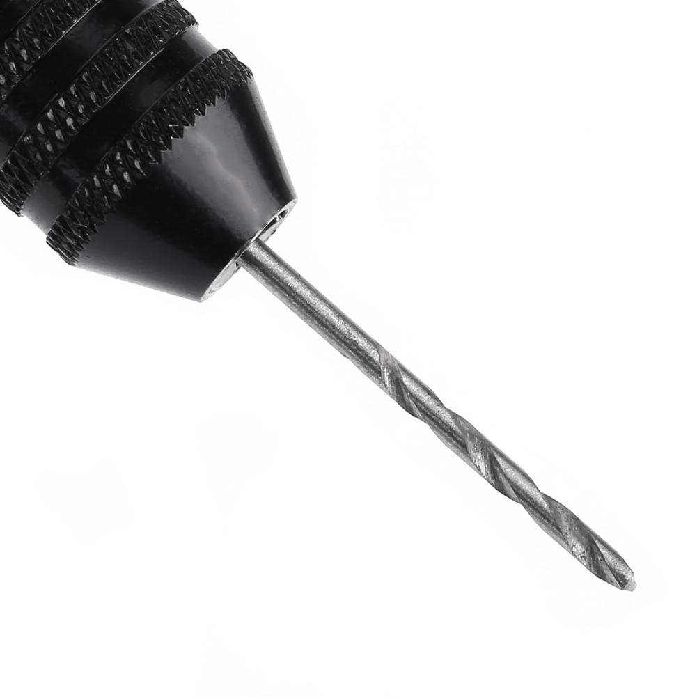 0.3 3.6mm Grasp Range Chuck Hand Twist Drill with 25 HSS Drill Bits Wood Drilling Tool