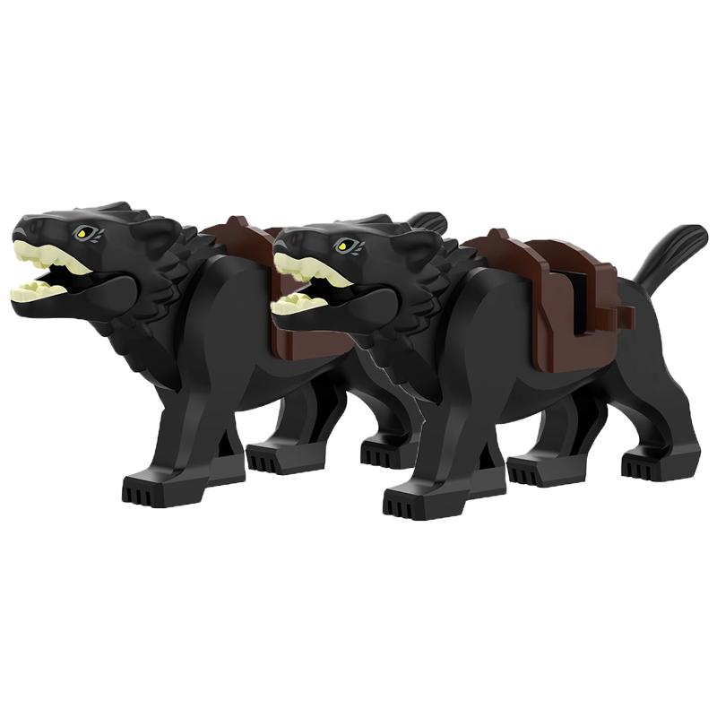 Medieval Soldier Figures Building Block War Horse Jungle Adventure Beast War Wolf Military Waffen Helmet  Armor Sets Blocks Toys