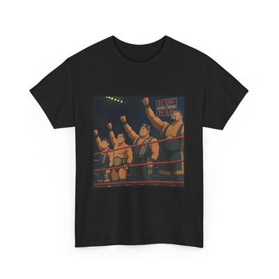 Retro Pro Wrestling T-Shirt, Nation of Domination, Vintage WWF Style Grafikshirt