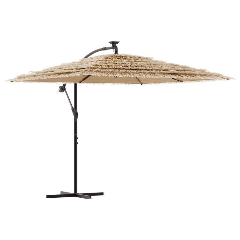 Eu Preferred Exclusive Unisex Vidaxl Parasol De Jardin Avec Led Et Mât En Acier Marron 246X246x230cm