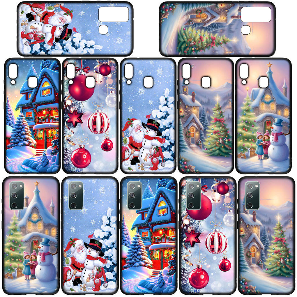Case for iPhone 17 16 15 Plus Huawei P30 P20 Lite Redmi Note 14 12 11 13 Pro Max OPPO A60 A80 A40 A18 A38 Santa Claus Merry Christmas Tree Deer Cover