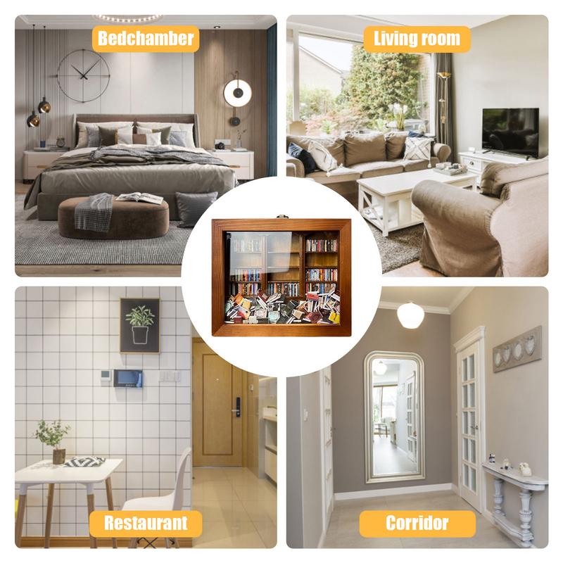 Sensory Bookshelf Mini Wooden Anxiety Bookshelf Shaking Bookshelves Sensory Toys Stress Reliever Books Shake Fidget Bookshelf