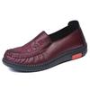 Womens Slip-On Loafer Flat Shoes Seniors Comfortable Breathable Rubber Sole