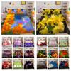 Flowers Printed Bed Clothes Double Size Polyester Bedspreads Gir Fashion High Ranking Home Bedclothes