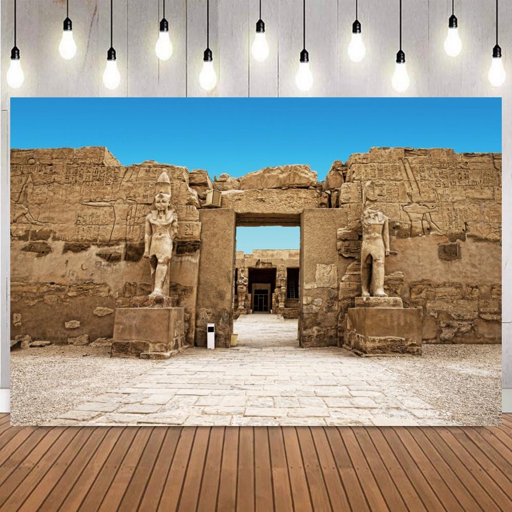 Ancient Architecture Landscape Photo Background Sphinx Egyptian Temple Pharaoh Mosque Stone Pillar Travel Portrait Deco Backdrop10