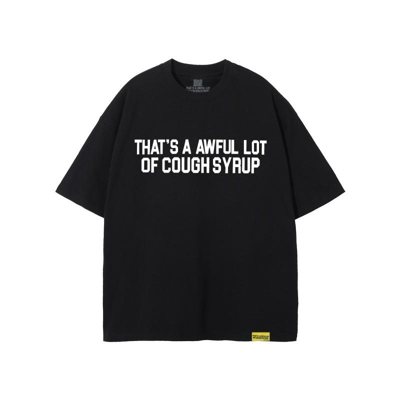 Unisex Oversized Cotton T-Shirt With Bold Letter Print Loose Fit Streetwear Tee Casual Wear