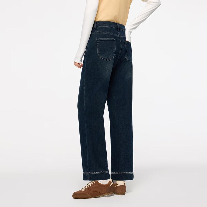 FivePlus Women's Winter High-Waist Straight-Leg Jeans