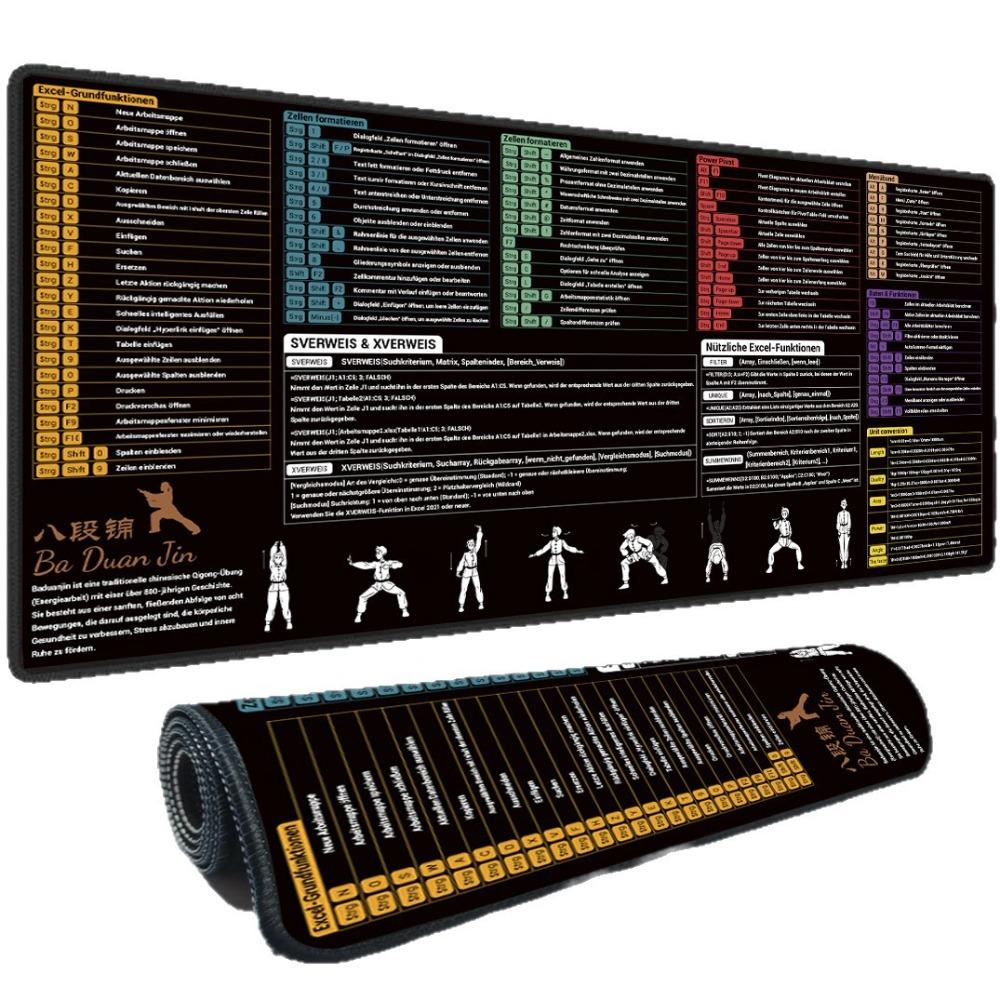 German Version Cheat Sheet Mouse Pad HD Printing Keyboard Pad  Typing Assistance 250*300*2mm