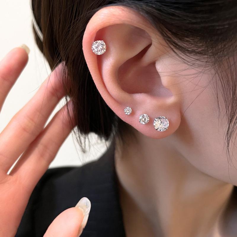 1/2 Bucăți Clipsuri Magnetice pentru Urechi Știfturi pentru Urechi cu Zirconiu Cubic Fără Necesitatea Găuririi și Aspect Strălucitor Perfecte pentru Purtare Zilnică Petreceri Întâlniri