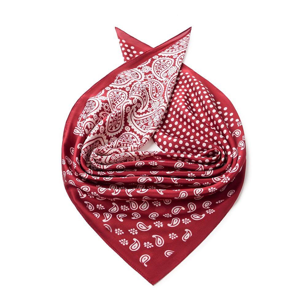 70x70cm Square Neckerchief Lightweight Headscarf Versatile Purse Scarf for Women