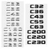 Modified Car Trunk Sticker Letter Badge Decals Decoration for C Class C32 C36 C43 C55 C63 C180 C200 C220 C230