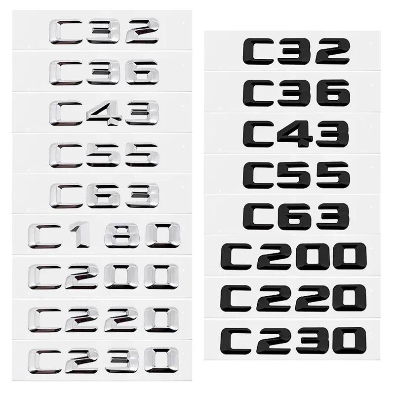 Modified Car Trunk Sticker Letter Badge Decals Decoration for Mercedes Benz C Class C32 C36 C43 C55 C63 C180 C200 C220 C230