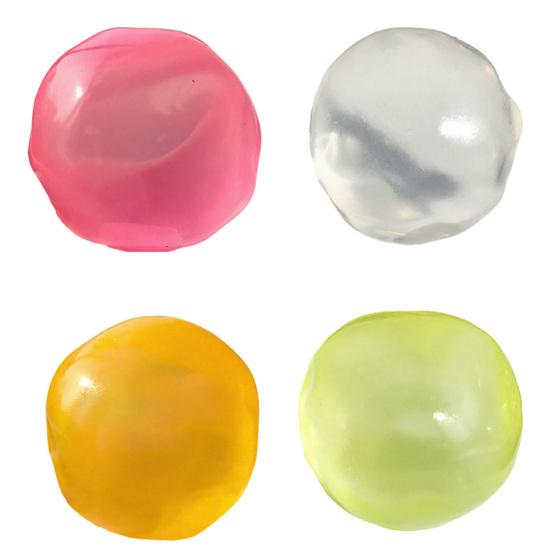 2/4/6 Peças Bola de Óleo de Coco Transparente para Apertar Alívio da Ansiedade Bola Anti-Stress Moldável Bola Macia Elástica Moldável para DIY Brinquedo Sensorial Fidget