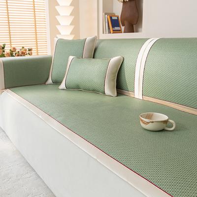 High-End Ice Rattan Sofa Mat Summer Ice Pad Solid Wood Cushion Summer Sofa Cover Cloth