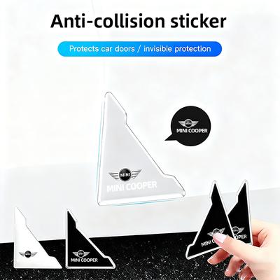 2pcs Car Door Corner Transparent Protective Stickers for MINI Cooper S Works JCW R55 R61 F54 F55 F56 R56 R50 R53 R60 F60 R59 F57
