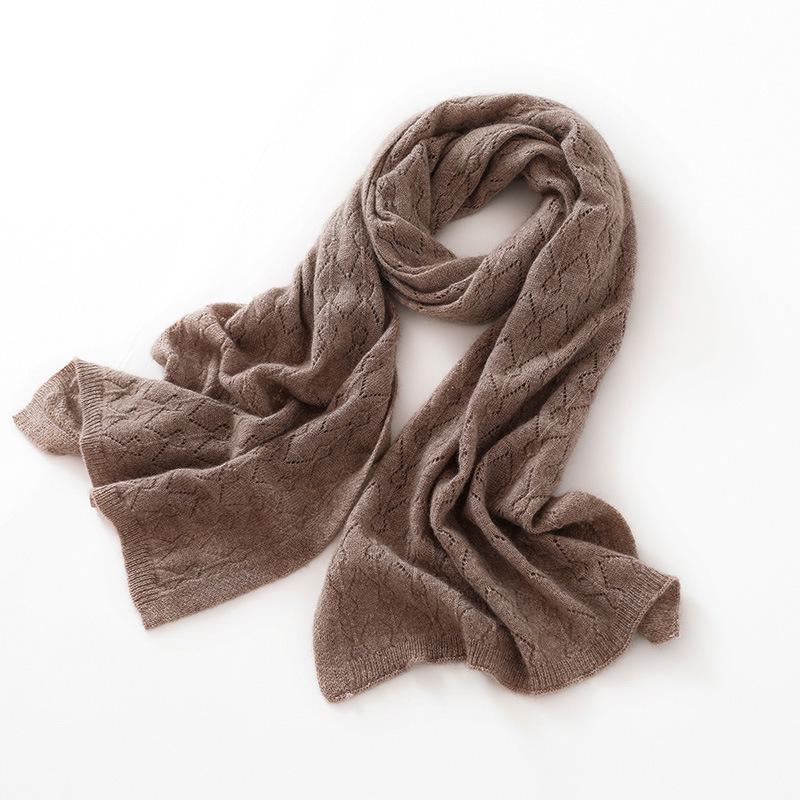 Cashmere 2025 Autumn/Winter Women s Hollow Neck Shawl Scarf Fashion Knit Pullover 180cm x 40cm
