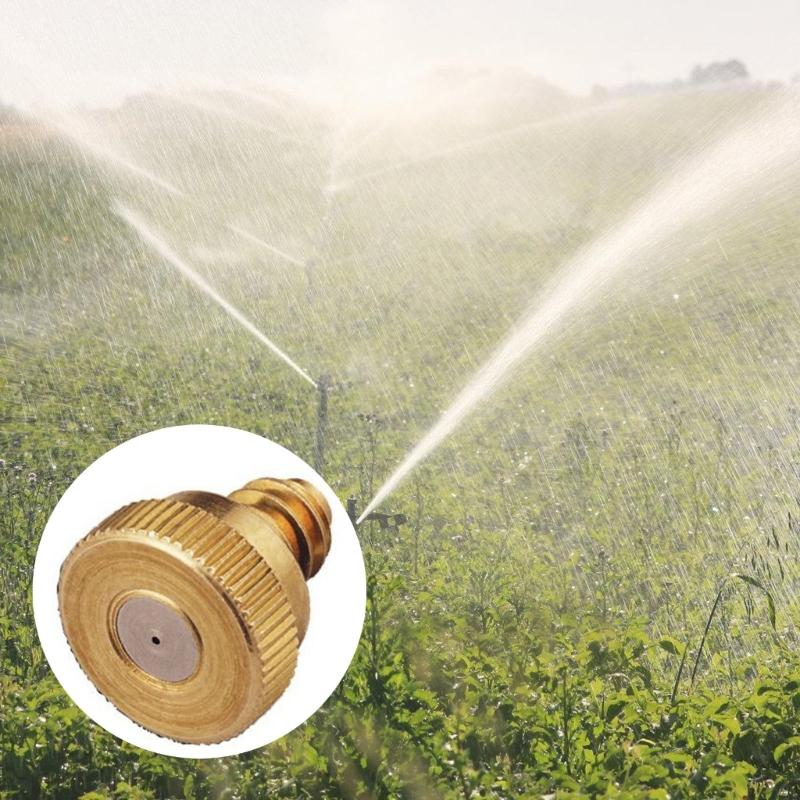 20 Unit Weatherproof Brass Fog Nozzles Low Pressure Watering System Accessories for Greenhouses Dust Prevention Gardens