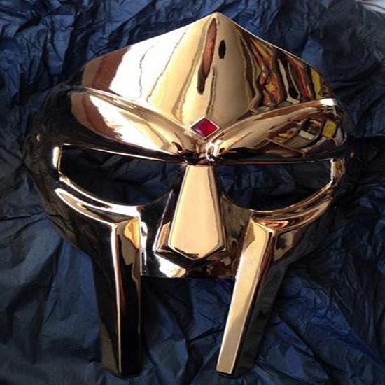 MF DOOM-maske Gal-skurk stålansiktsrustning Middelalderhåndsmidd maske Hyllest til MF Doom