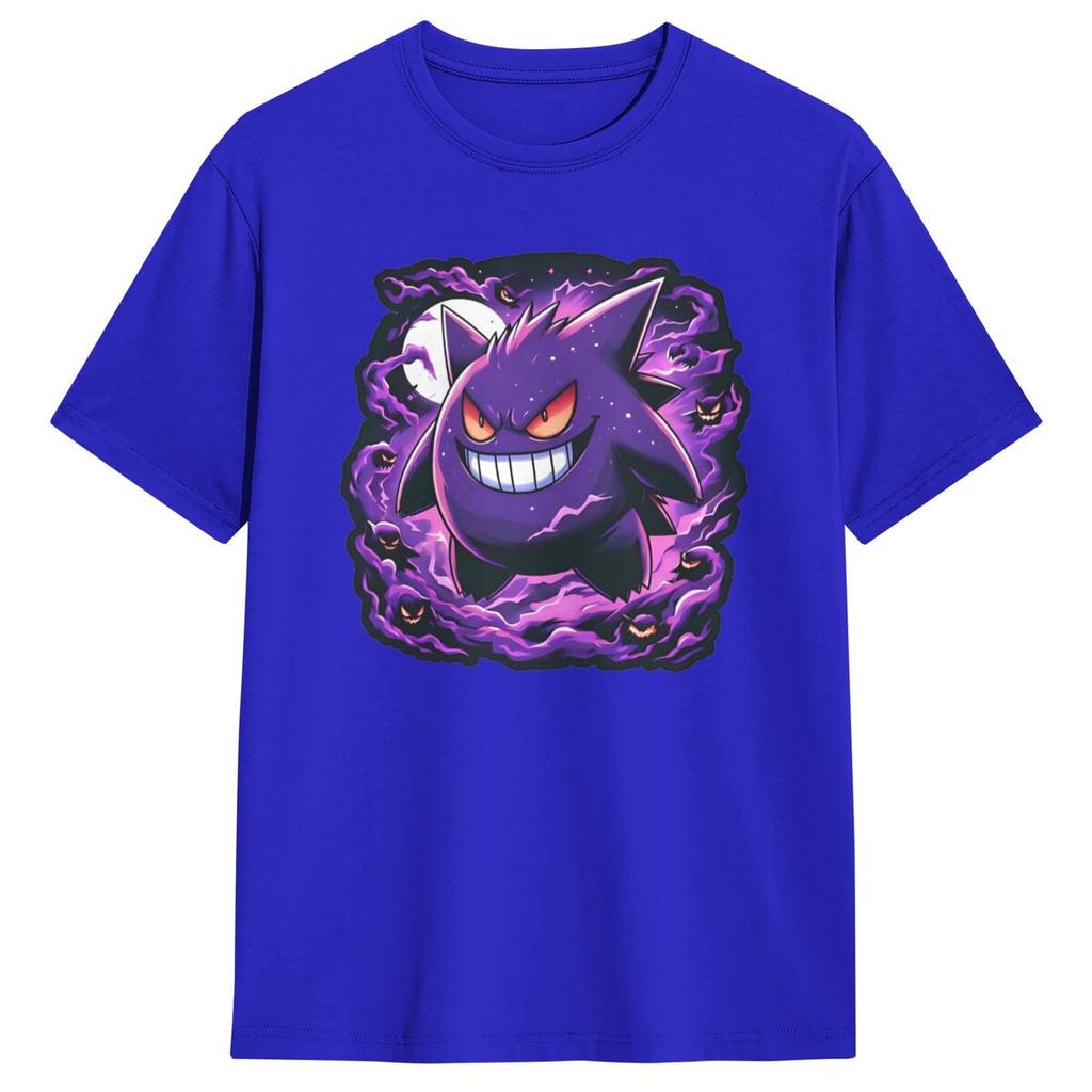Pokemon Gengar T Shirt Man Vintage Cotton T-Shirts Summer O-Neck Fashion Tees Cheap Oversize Clothing