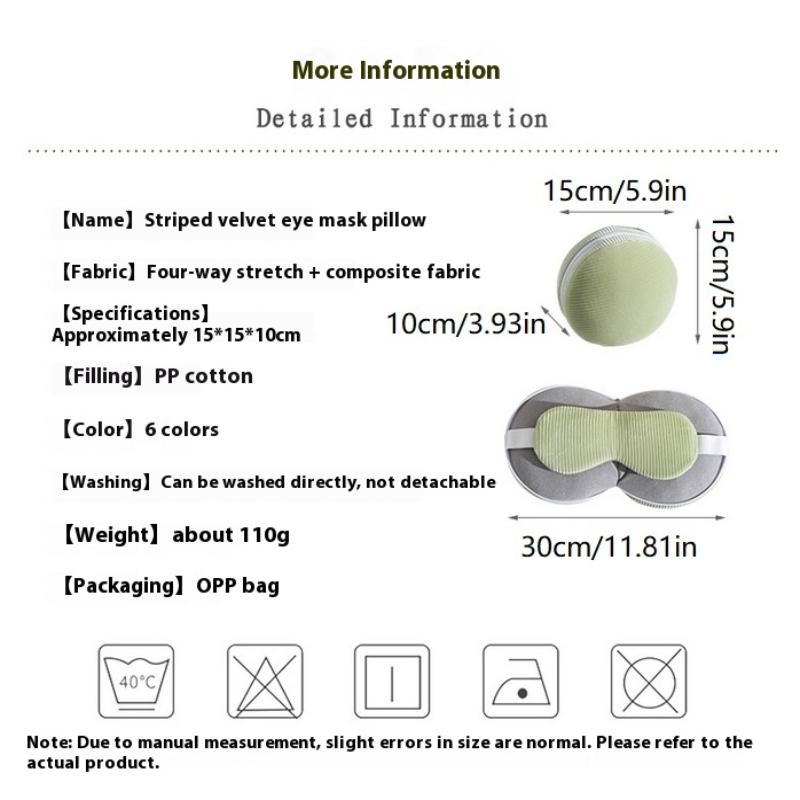 Eye Mask Soft 2 In 1 Eye Mask Pillow Foldable Multifunctional Travel Pillow Light-Blocking With Storage Hook Neck Pillows Kids
