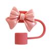 Silicone Bow-Tie Straw Cap for Stanley Tumblers Reusable Straw Tips Lid Protectors Dust-Free Cup Accessories for 10mm Diameter Straws