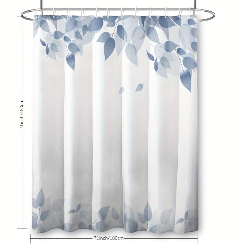 1pc pattern shower curtain set 12 hooks polyester  -   With Hooks Waterproof Mildew Proof Easy Install Washable