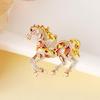 Sturdy Alloy Horse Pin Versatile Accessory for Scarf or Bag Embellishment