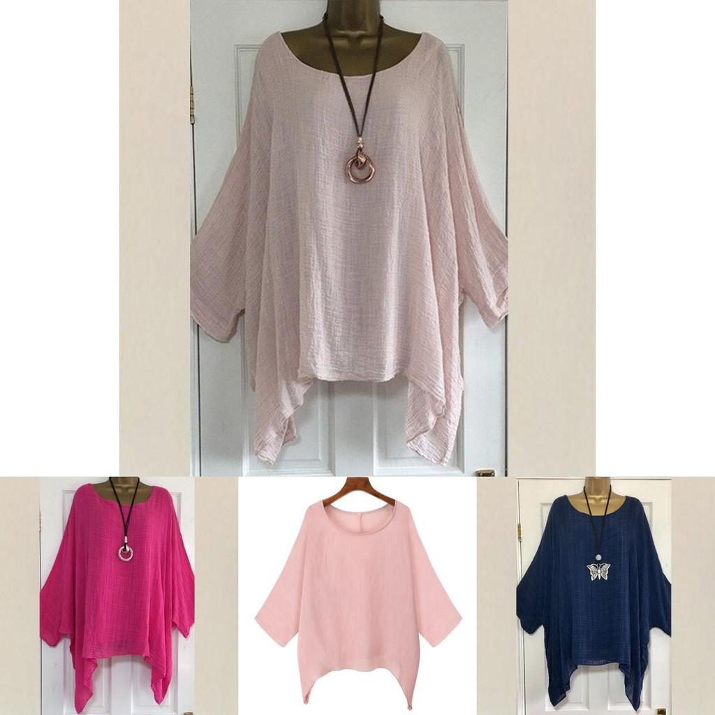 Plus Size Women's Soft And Comfortable Summer T-shirt Kaftan Blouse For Casual Wear