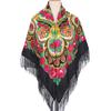130*130Cm  Russian Scarf Flowers For Women Ethnic Style Large Square Scarf Warm Shawls Bandana Beach Travel Blanket