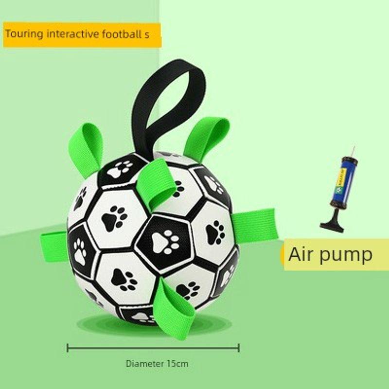 

Кожаный мяч Бордер-колли Корги Золотистый ретривер Интерактивный Снимающий стресс Собака-игрушка Football S(Complimentary pump)