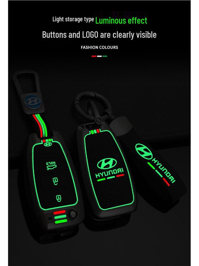 High-End Key Case for 21 Hyundai Models: Fits 2020 Elantra, Reina, ix35 – Unisex Car Key Shell with Buckle
