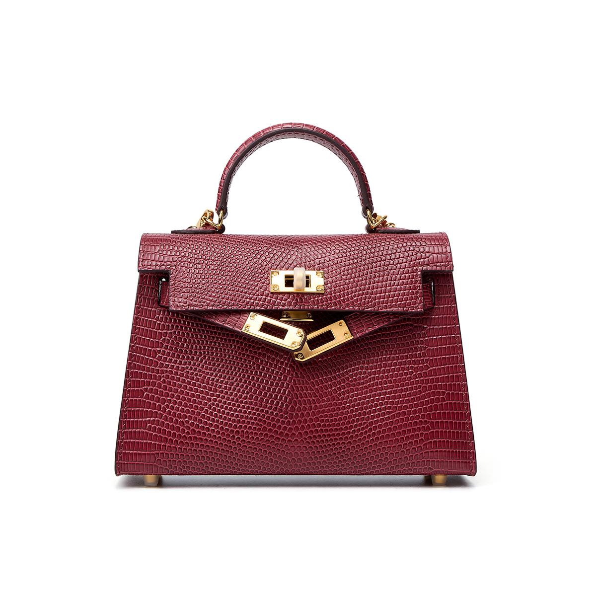 Lizard pattern 19cm Kelly bag first