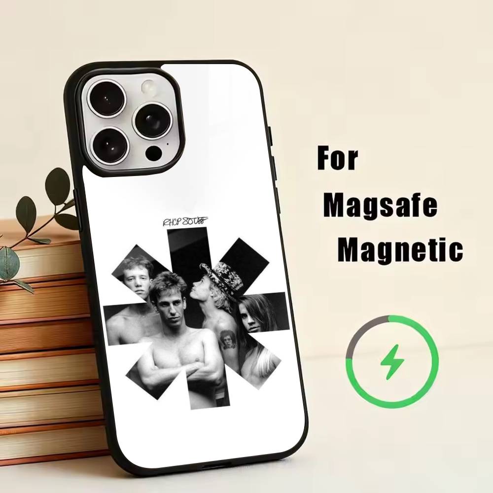 R-Red Hot Chili Peppers Phone Case For iPhone17,16,15,14,13,12,11 Plus,Pro Magnetic For Magsafe Wireless Charging