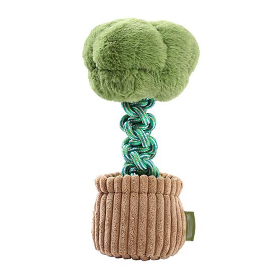 

Игрушка для жевания собак, мультяшная брокколи, в форме гриба, игрушка для домашних животных со встроенным звуком, чистка зубов, облегчение скуки, интерактивная игрушка-веревка для собак зелёный