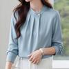 Navava Women Vintage Shirring Long Sleeve Blouse Nb3052