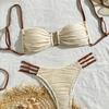 European American Sexy Cutout Two-Piece Bikini with Unique Fabric