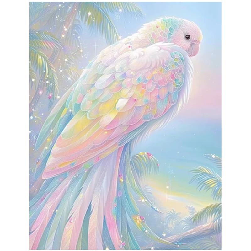 

DIY алмазная живопись набор для вышивки крестом красивый попугай полная квадратная алмазная мозаика новая коллекция 2024 домашний декор подарок J3966 round 40x30cm дубильная кора